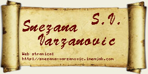 Snežana Varzanović vizit kartica